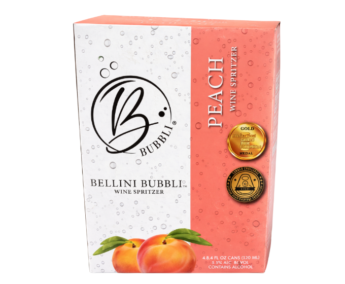 Bellini Bubbli Peach 8.4oz 4-Pack Can