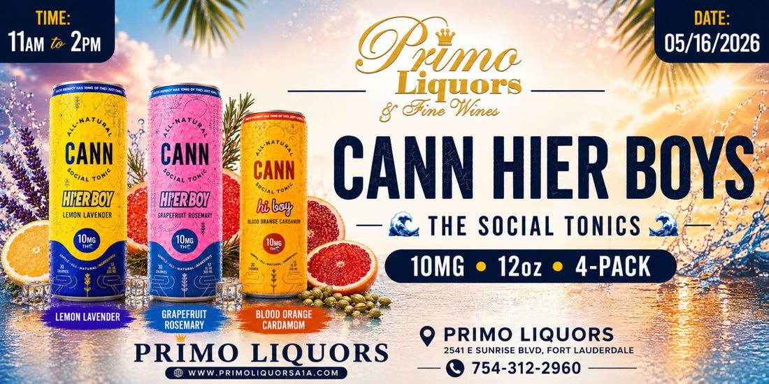 CANN HIER BOYS Social Tonics Tasting at Primo Liquors | May 16