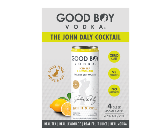 Good Boy John Daly Vodka Iced Tea & Lemonade 12oz 4-Pack Can