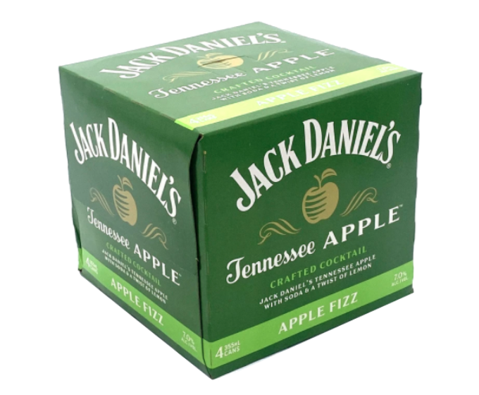 Jack Daniels Apple Fizz 12oz 4-Pack Can (DNO P3)