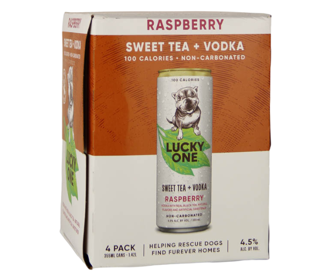 Lucky One Raspberry Sweet Tea Vodka 12oz 4-Pack Can