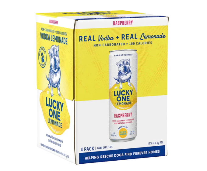 Lucky One Lemonade Raspberry 12oz 4-Pack Can