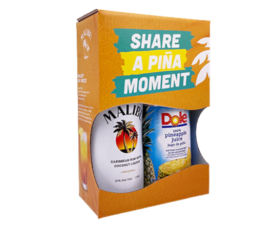 Malibu Coconut Gift Set 1.75L (With Dole Pineapple 46oz)