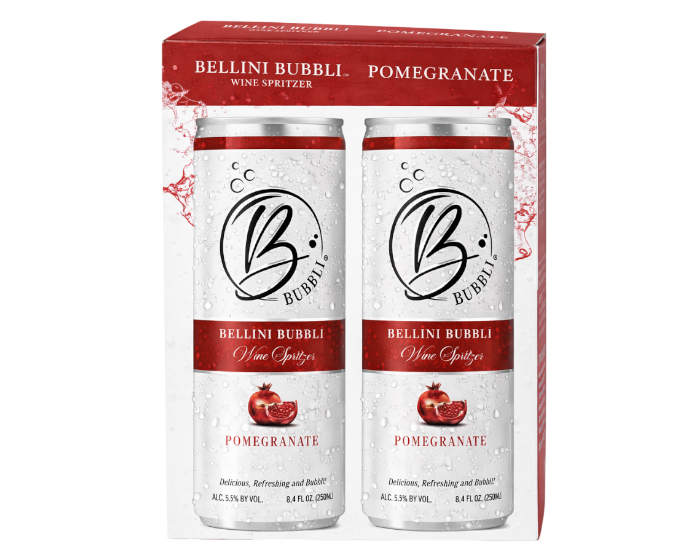 Bellini Bubbli Pomegranate 8.4oz 4-Pack Can