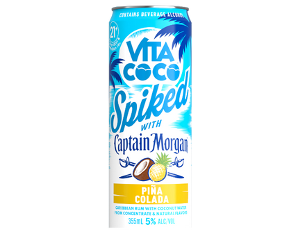 Vita Coco Spiked With Captain Morgan Pina Colada 12oz 4-Pack Can