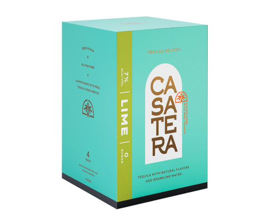 Casatera Lime Tequila Seltzer 355ml 4-Pack Can