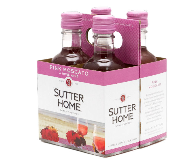 Sutter Home Pink Moscato 187ml 4-Pack Bottle